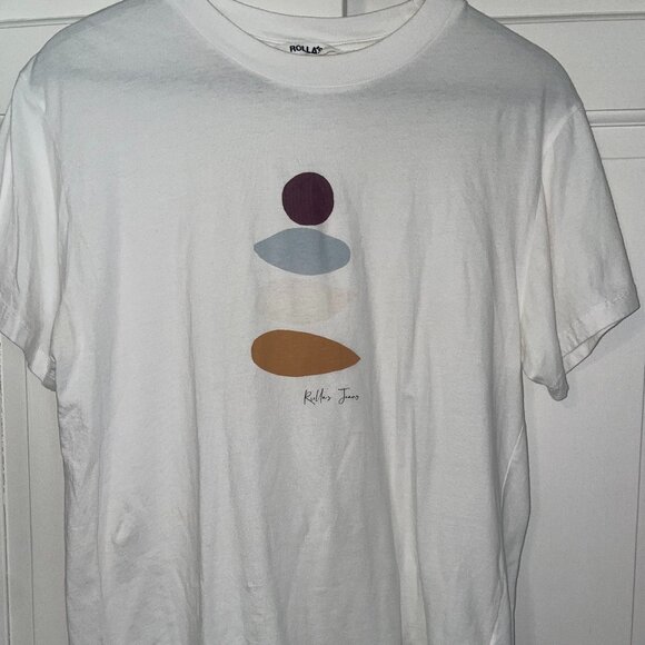 Rolla's Tomboy Paper Cut Tee Tshirt Abstract Print Rock - Picture 1 of 3